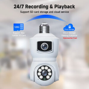 CCTV Camera -Dual Lens Bulb Camera